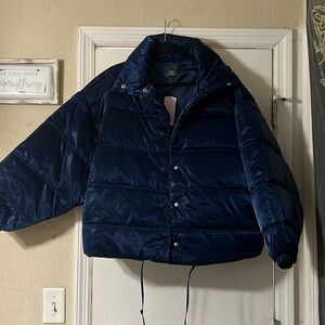 Blue puffy coat
